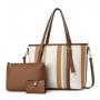 2023 Luxury Large Capacity Ladies Handbags Trendy High Quality Canvas Women's Tote Bags With Purse