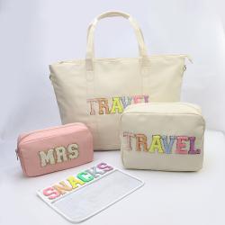 Reliable And Cheap Beach 2022 Personalized Zipper Nylon Women Cross body Handbag Custom Print Embroidered Tote Bag