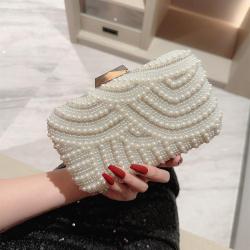 bling chain crossbody bags women luxury pearl handbag evening bags envelope clutch bag