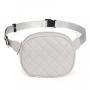 Fashion custom women bumbag pu leather adjustable waistband waist bags for ladies