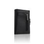 Wholesale leather trifold wallet rfid blocking slim card holder wallet with zipper coim purse