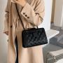sac tendance 2024 Small Black PU Leather Purse Chain Designer Buckle Crossbody Bag Handbag Female Bag Women Polyester