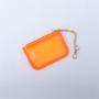 Keymay New Design RTS Stock Custom Logo Durable Girls Cute Waterproof Plastic Card Holder Clear Coin Purse Pvc Wallet Keychain