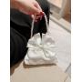 2024 New wholesale women luxury small white evening purses retro satin clutch bag handbags sac tendance 2024