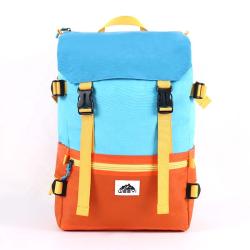 CHANGRONG Custom color block design rpet polyester casual sports backpacks