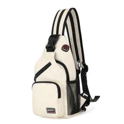 HR364 New Fashion Unisex Chest Bag Wholesale Single Shoulder Waterproof Backpack Oxford Cloth Earphone Hole Portable Side Bag