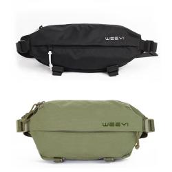 CHANGRONG Custom unisex waterproof black fanny pack waist bag