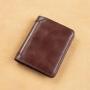 XL302 Accept Customized Logo Genuine Leather Soft Comfortable Triple Folding Billfold Best Selling Men's Short Leather Wallet