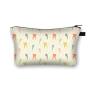 Make Up Pu Leather Flowers 3D Print Fashion Women Brand Makeup Insulated Cosmetic Bag
