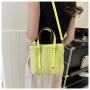 HR671 New Fashion Women's Handbag One Shoulder Special Women's Tote Bag PU Casual Striped Sewing Thread Bucket Crossbody Bag