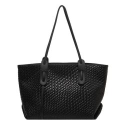 ZWY090 Daily Simple Work Travel Waterproof Large Tote Bag PU Woven Pattern Women Shoulder Bag Wholesale Hundred Shoulder Bag
