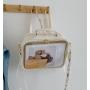 Factory customized vinyl leather school ita backpack pin display custom ita bag with clear PVC window