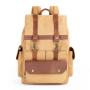 2024 Custom Hot Selling Retro Genuine Leather Canvas Backpack Bag For Men Leisurely Life