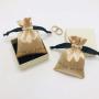 Custom Rose Gold Mini Satin Packaging Cosmetic Jewelry Bag Luxury Logo Printed Makeup Gift Dust Silk Satin Pouch