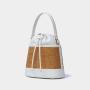 New Design Wholesale Summer Casual Vacation Straw Crossbody Bags Vintage PU Straw Women's Seaside Bucket Bag