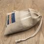 Promotional Jute Drawstring Gift Bag With Transparent PVC Window