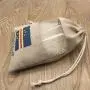 Promotional Jute Drawstring Gift Bag With Transparent PVC Window