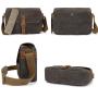 Fashion wholesale Retro Oil Wax canvas shoulder bag camera photography crossbody bag for men travel work school chest bag