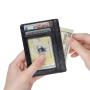 OEM171 New Fashion Men Wallet Slim Credit Card Case Genuine Leather Front Pocket Wallet RFID Blocking Purses Money Clip