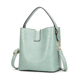 2024 Custom Crocodile Vegan Leather Bucket Bag For Women Ladies Fashion Handbag