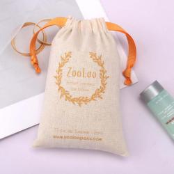 Custom Logo Printing Dust Bag Organic Natural Drawstring Small Gift Jewelry Cotton Muslin Pouch