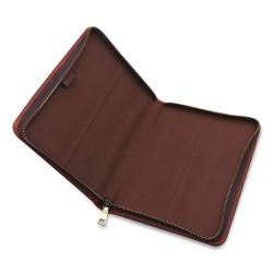 Wholesale Leather Portable Briefcase Business Office Portable A4 Folder Brown Large Capacity Document Bag