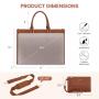 LOVEVOOK 15.6 inch Work Business Leather Laptop Tote Bags for Women Ladies 2pcs Waterproof Office Computer Shoulder Handbag Bags