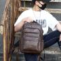 ZF197 Men Backpack PU Computer Bag Breathable Waterproof Schoolbag Fashion Popular Outdoor Travel Shoulder Bag USB Port