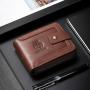 XL281 Men's Genuine Leather Short Wallet Soft Comfortable Purse Gift Packaging Box Card Holders Accept Customized Logo