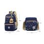 3 in 1 Set Adorable Bear Tiny Spot Backpack Fashion Lightweight Quality Canvas Sling Purse School Book Bag  for Boys Girls