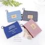 Wholesale Korean Fabric Wallet Women Zipper Coin Bag Custom Printing Mini Coin Purse