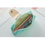 HR206 New Trend PU Snap Pen Bag Simple and Fresh Students Stationery Pencil Box Customized Logo Business Gift Pencil Storage Bag