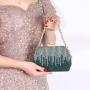 2024 rhinestone chain shoulder bag handbags silvery fashion purses ladies crossbody bags box evening clutch bag