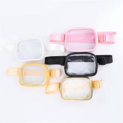 Keymay Hot Sale RTS Durable Girls Crossbody Purse Concert Stadium Approved Waterproof Fanny Waist Bag Bum Bag Pvc Belt Bag Clear