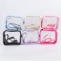 Women Game Day Clear Stadium Crossbody Pouch Hanging Transparent Cosmetic Bag Custom PVC Zipper Closed Transparent Bags
