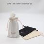 Custom Logo Canvas Cotton Linen Cosmetic Pouch Jute Drawstring Cotton Twill Envelope Packaging Makeup Cosmetic Bag