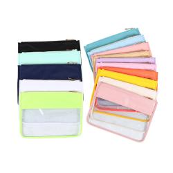 Fashion Wholesale Multiple Colors Ladies Women Zipper Travel Toiletry Cosmetic Bags Makeup Storage Bag Clear Organizer Pouch