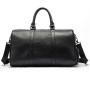 Big Capacity Genuine Leather Travel Bag for Men Black High Quality Mens Sports Bags