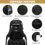 LOVEVOOK PU Business Work Backpack Waterproof Bookbag with Laptop Compartment CarryOn Backpack Travel Hiking Backpacks Unisex