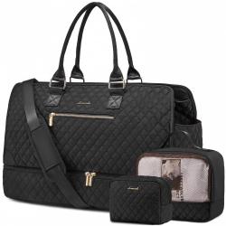 LOVEVOOK Custom 3pcs/set Waterproof Travel Duffle Bag with Toiletry Pouch High Quality Overnight Bag Weekender Travel bag unisex