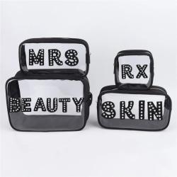 Designer Waterproof PVC Pouch Custom Clear Girls Makeup Cosmetic Bag Organizer Women Transparent Travel Toiletry Bag With Zipper