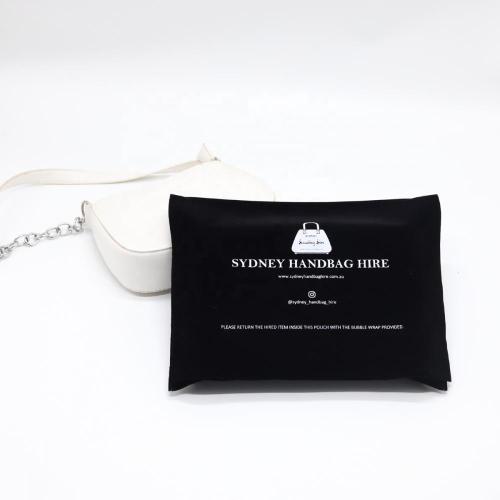 Custom White Logo Large Velvet Envelope Gift Packaging Dust Bag For Hand Bag Envelope Velvet Jewelry Pouch