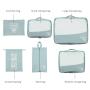 customized 6 pcs premium women nylon compression travel luggage organizer accessories packing cubes set for suitcases