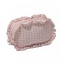 RTS No MOQ Cosmetic Bag Make Up Bag Colorful Gingham Pouch New Product Jewellery Ruffles Bag