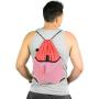 Gelory Waterproof Zipper Gym Sport Fitness Bag Foldable Backpack Drawstring Shop Pocket Hiking Camping Pouch Drawstring Backpack