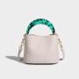New Women's Resin Handle Bucket Bag Good Quality Single Shoulder Crossbody Bags Ladies Leather Handbag Support Customization
