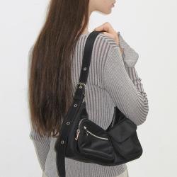 2024 New Trend Leather Hobo Bags For Women Multi Pocket Shoulder Bags Custom Logo Ladies Handbag