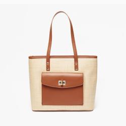 High Quality Vegan Leather Women Shoulder Bag Woven Ladies Handbags Customized Logo Tote Bag