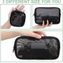 Travel Portable Nylon Mesh Toiletry Make Up Bag Zipper Makeup Pouch Mesh Cosmetic Bag