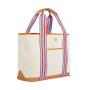 Luxury Korean Designer Soft Pu Leather Canvas Womens Tote Bags Large Weekend Shopper High Quality Custom Tote Bags For Women